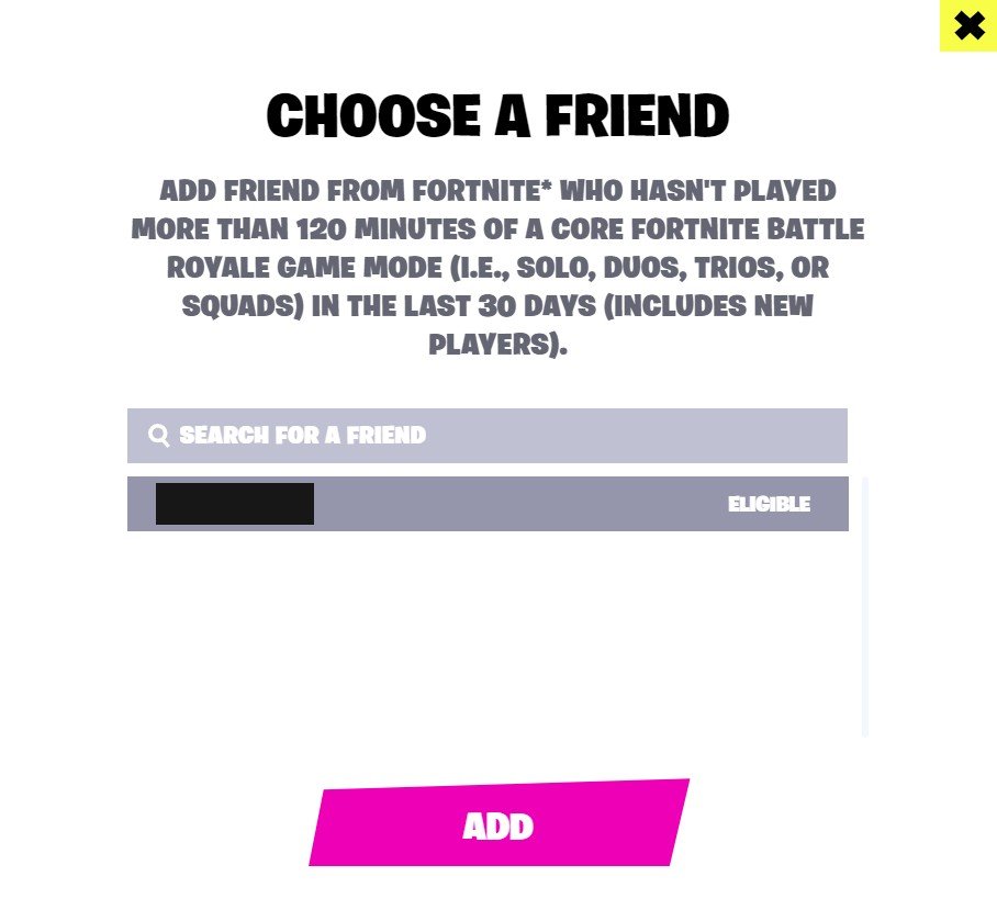 How to refer a friend in Fortnite