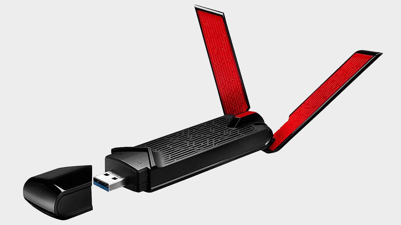 ASUS USB-AC68 on a blank background
