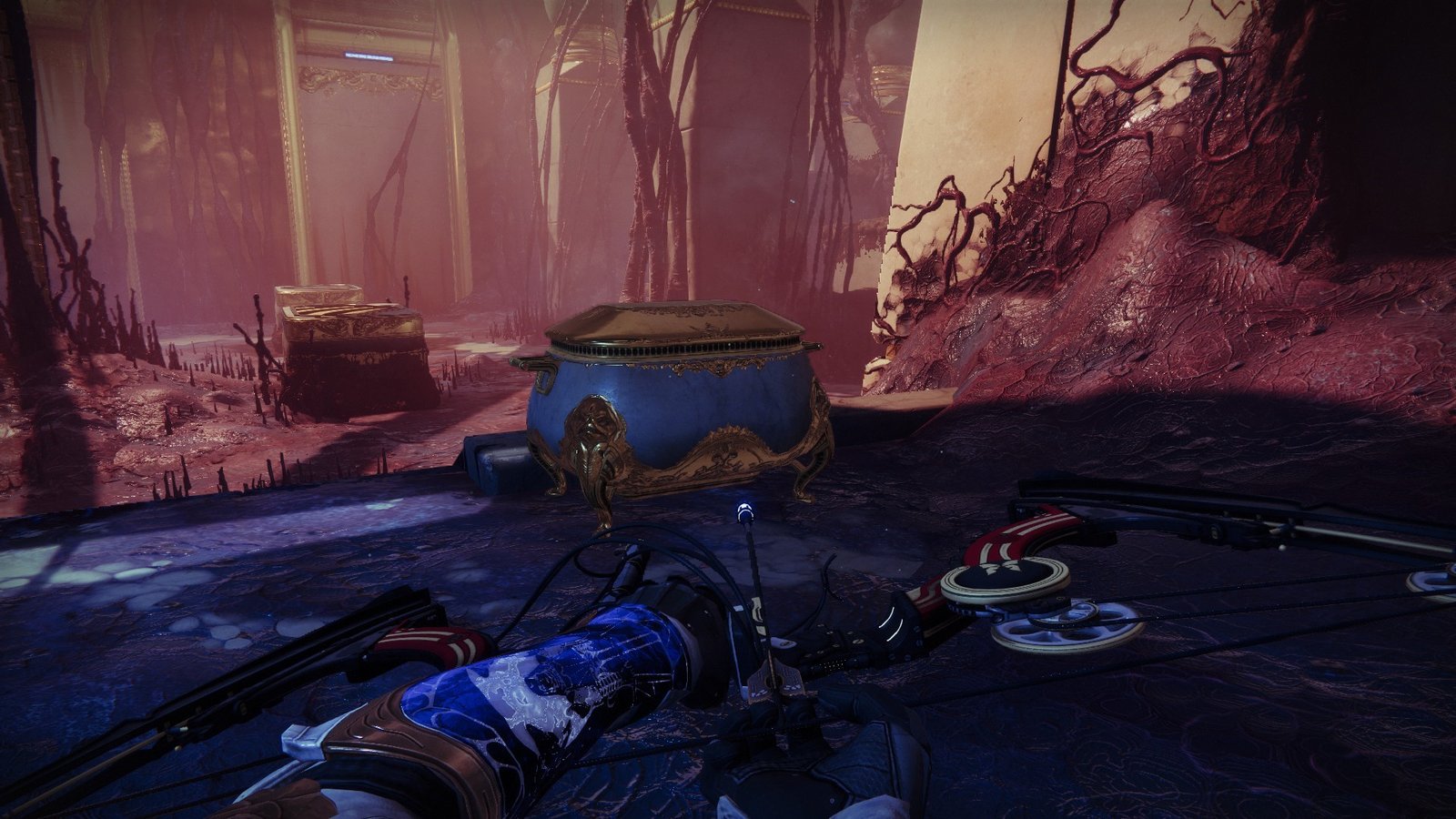 Destiny 2 Opulent Chest location by the statue in Royal Pools