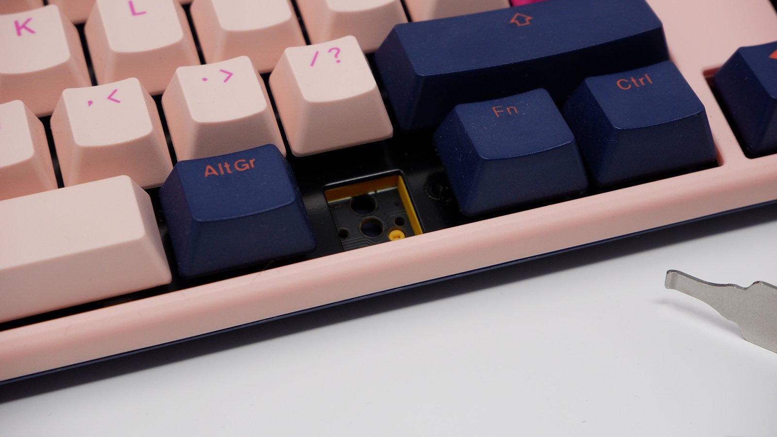 Ducky One 3 gaming keyboard in the Fuji colourway.