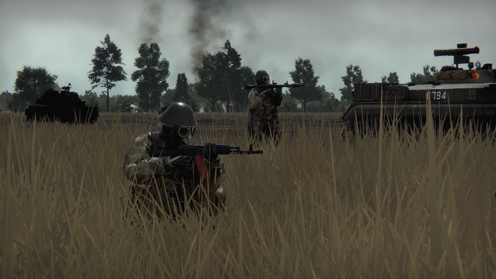 An image of warsaw pact and NATO forces fighting in the Cold War RTS Regiments.