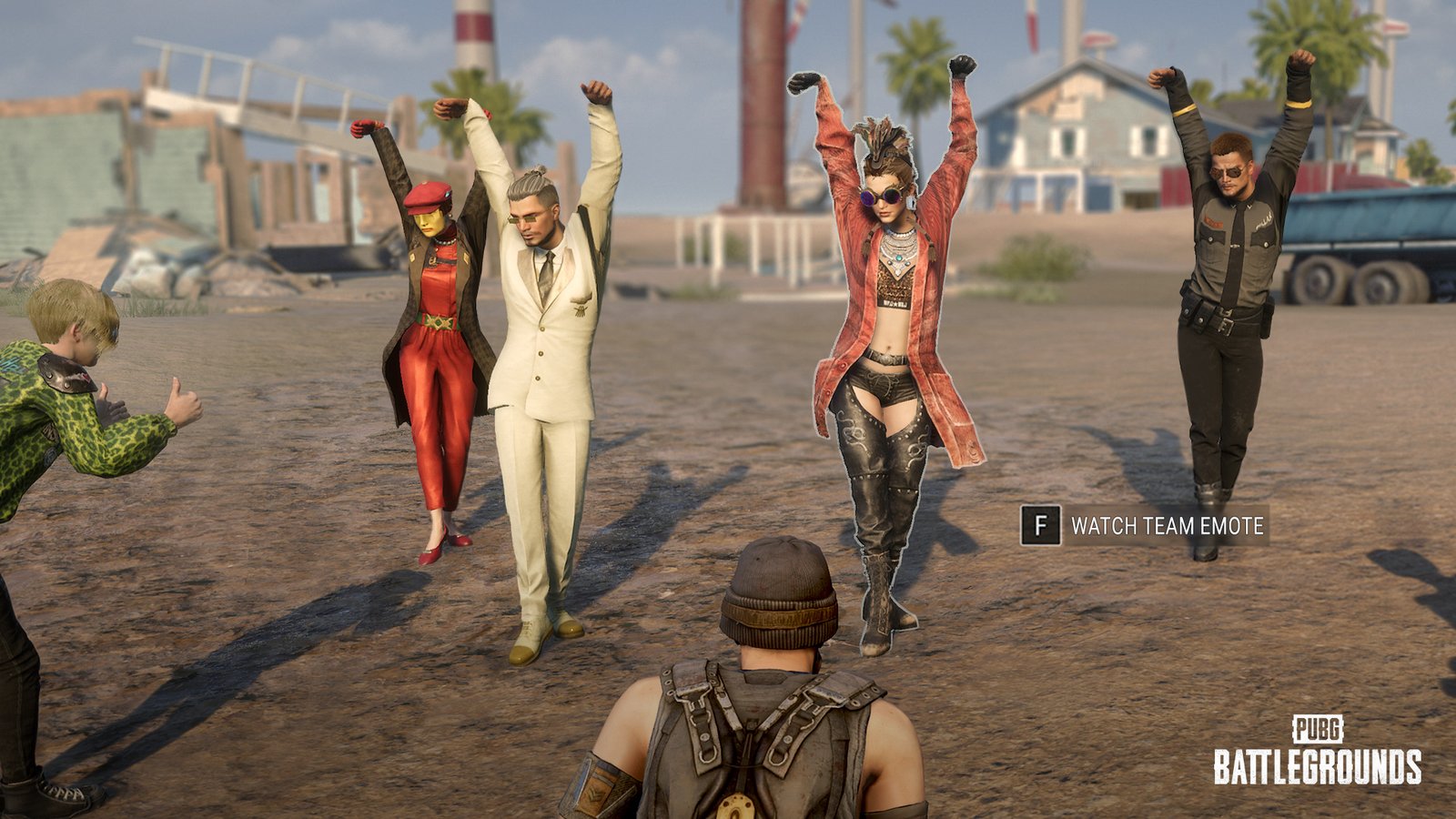 Playerunknown's Battlegrounds characters dancing in fancy outfits