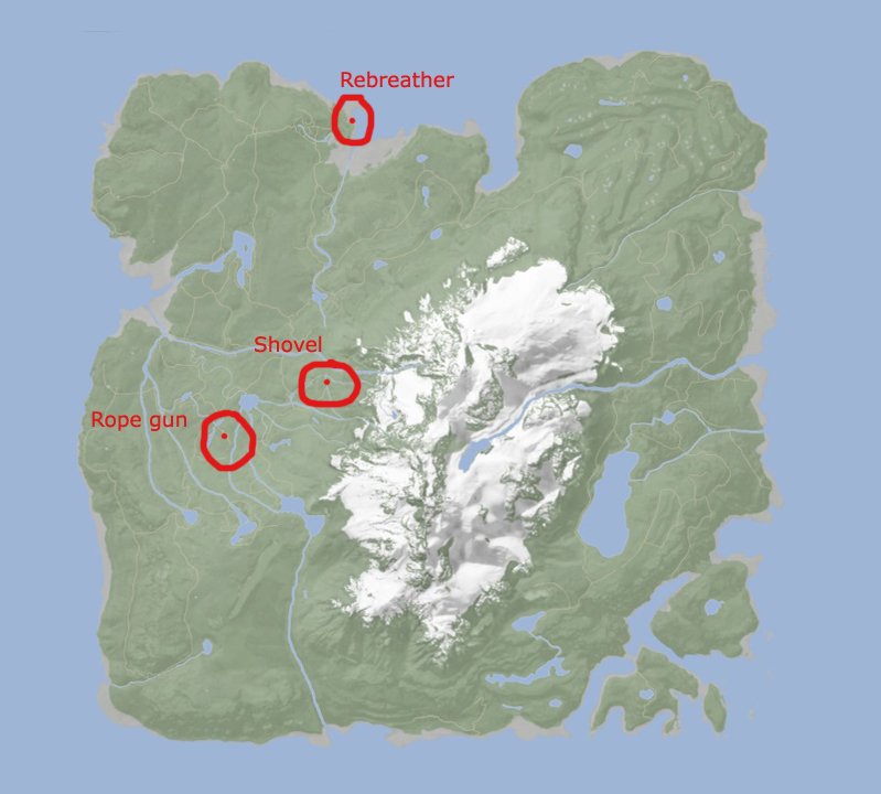 Sons of the Forest shovel location