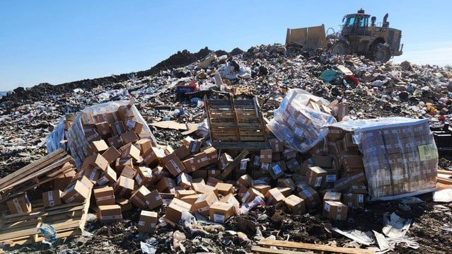 Magic: The Gathering cards thrown into a landfill and destroyed