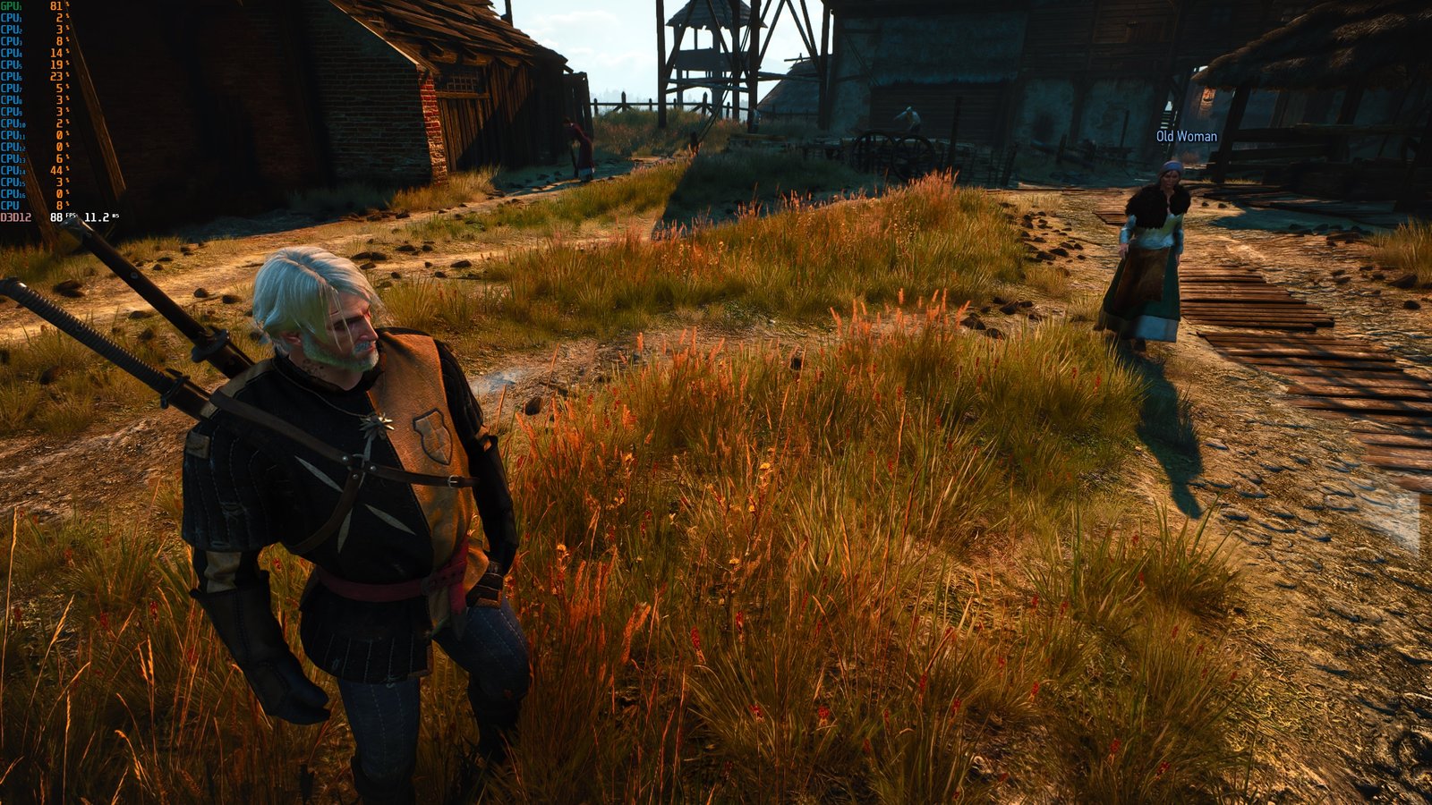 Crows nest witcher 3 screenshot showing foliage with HBAO enabled