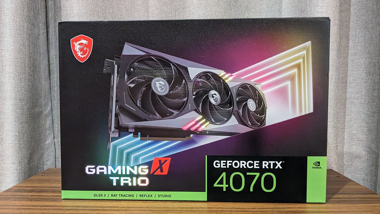 MSI GeForce RTX 4070 Gaming X Trio box